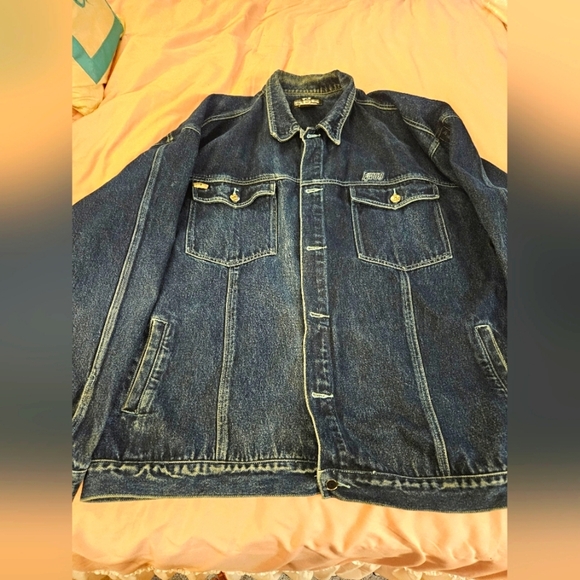 FJ 560 Men's Blue Denim Jacket #y2k #ventage #hiphop - Picture 1 of 10